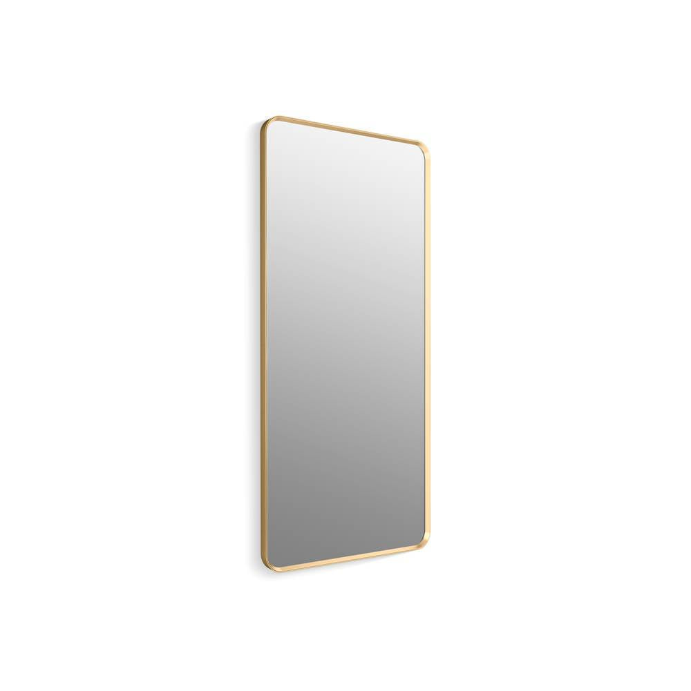 Kohler - Essential 28'' x 60'' rectangular framed mirror - Moderne Brushed Gold