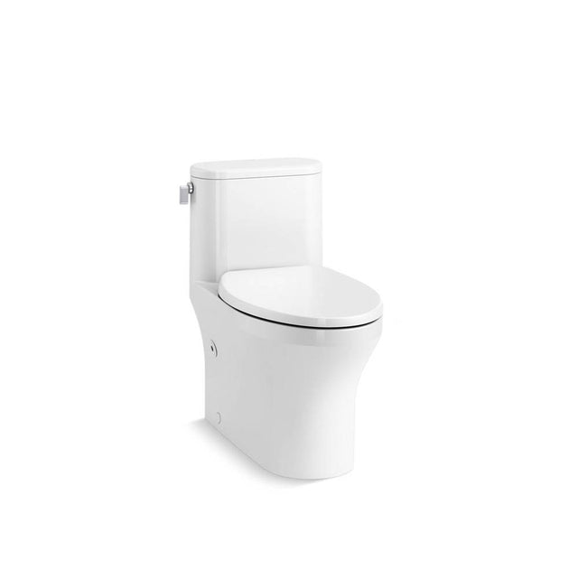 Kohler - Spacity One-Piece Compact Elongated Toilet With Skirted Trapway 1.28 Gpf - White