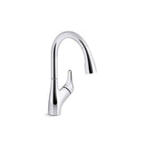 Kohler - Rival Pull-down kitchen sink faucet with two-function sprayhead - Polished Chrome