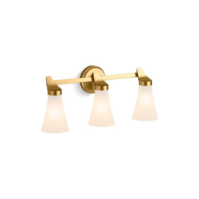 Kohler - SimpliceE Three-light sconce - Brushed Moderne Brass