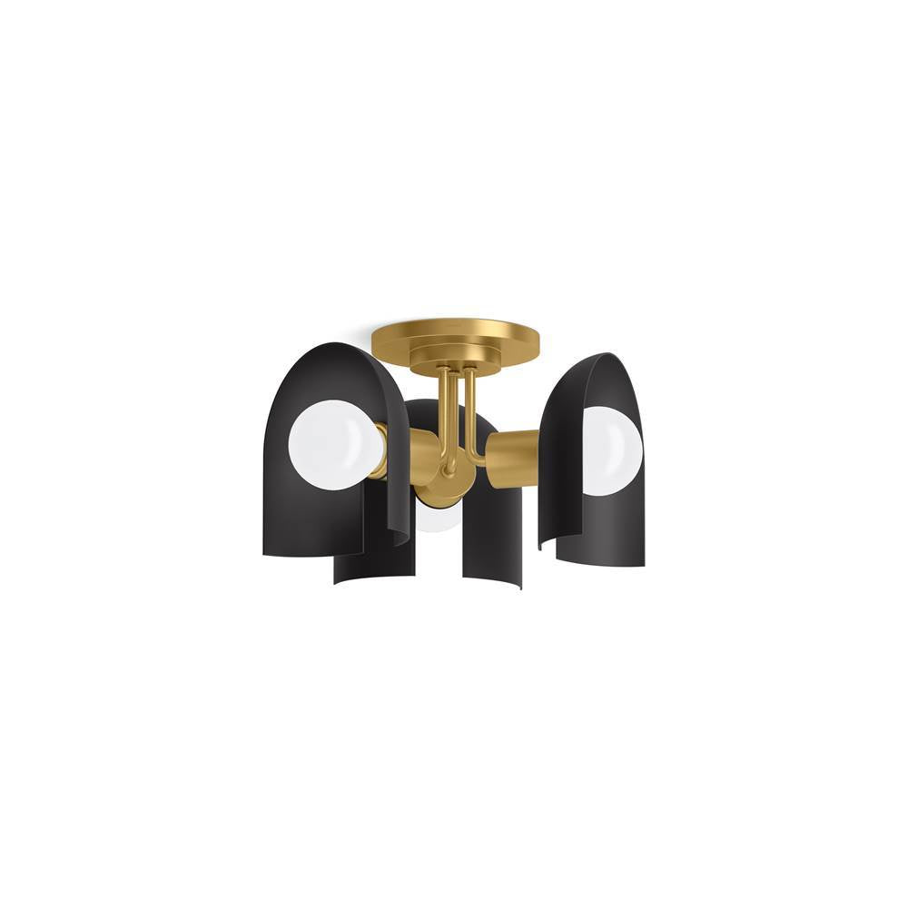Kohler - Jabot 3-13/16'' flush-mount - Black with Brass Trim