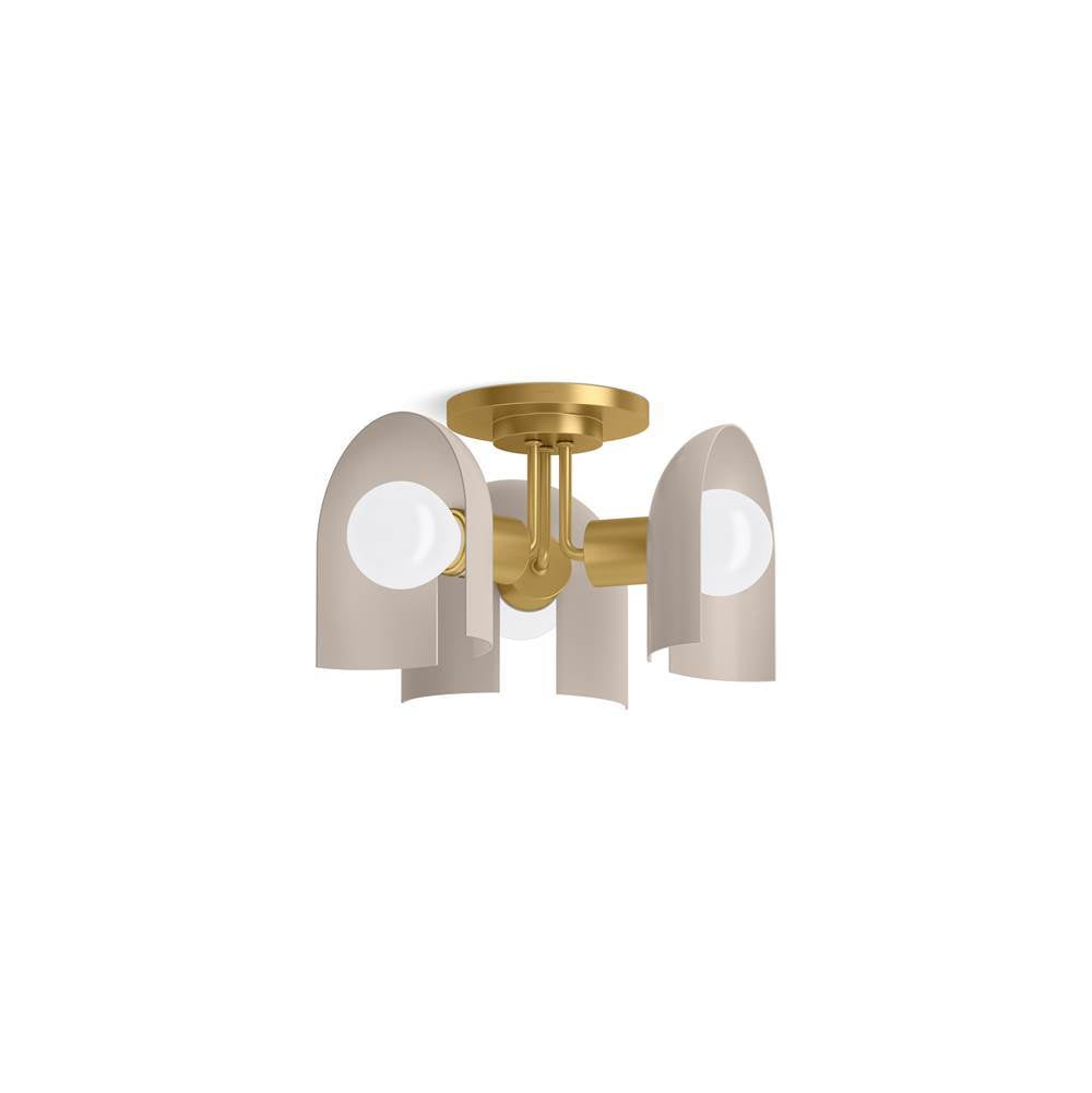 Kohler - Jabot 3-13/16'' flush-mount - Biscuit Satin with Brushed Moderne Brass