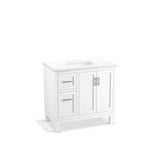 Kohler - Quo 36'' bathroom vanity cabinet with sink and quartz top - White