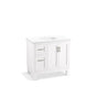 Kohler - Quo 36'' bathroom vanity cabinet with sink and quartz top - White