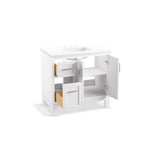 Quo 36'' bathroom vanity cabinet with sink and quartz top