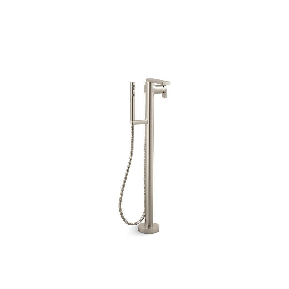Kohler - Composed Floor-mount bath filler trim with handshower - Vibrant Brushed Nickel