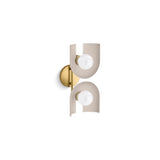 Kohler - Jabot Two-light sconce - Biscuit Satin with Brushed Moderne Brass