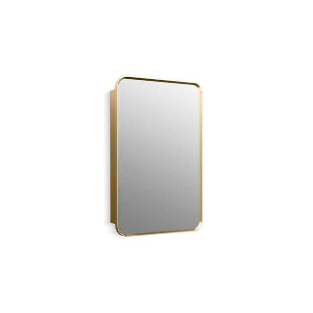 Kohler - Verdera 22'' x 34'' rectangular framed medicine cabinet - Moderne Brushed Gold