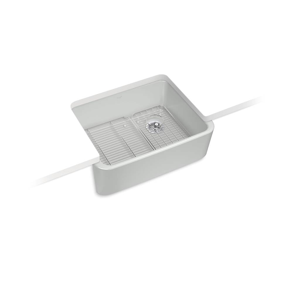 Kohler - Ironridge 28 in. Undermount Single-Bowl Farmhouse Kitchen Sink - Ice Grey