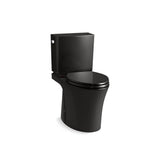 Kohler - Veil Two-piece elongated toilet with skirted trapway, 1.28 gpf - Black