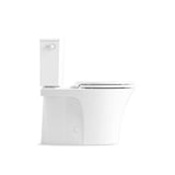 Veil Two-piece elongated toilet with skirted trapway, 1.28 gpf