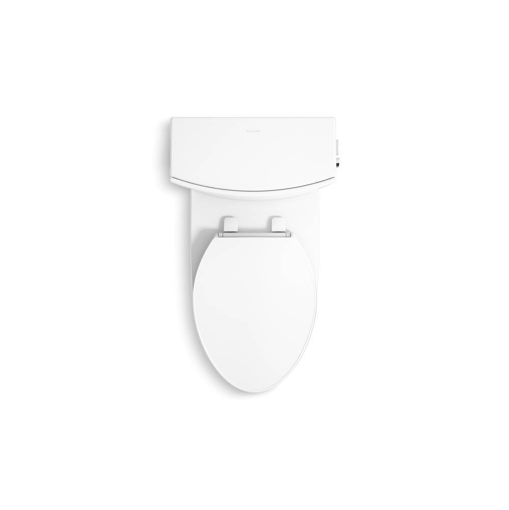 Veil Two-piece elongated toilet with skirted trapway, 1.28 gpf