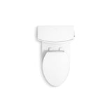 Veil Two-piece elongated toilet with skirted trapway, 1.28 gpf