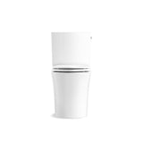 Veil Two-piece elongated toilet with skirted trapway, 1.28 gpf