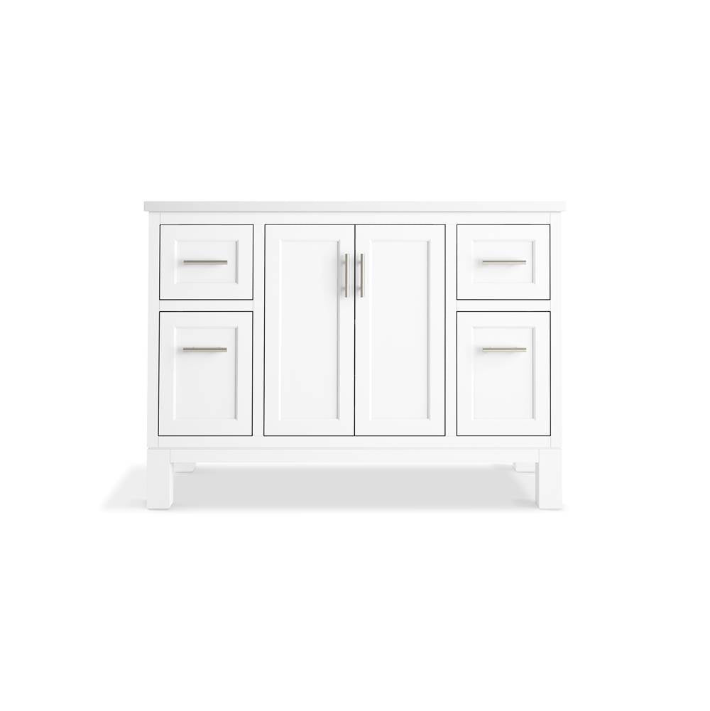 Quo 48'' bathroom vanity cabinet with sink and quartz top