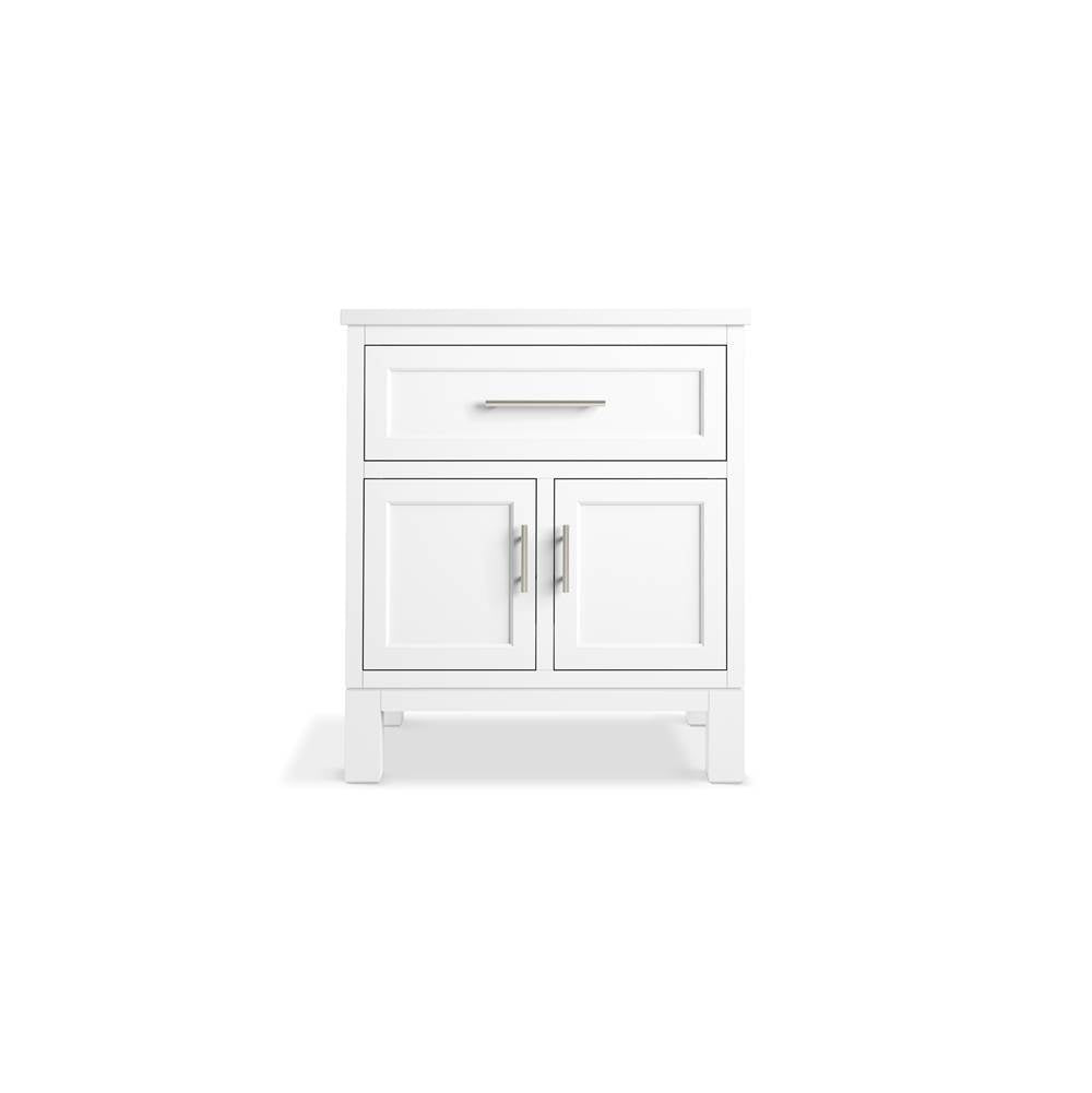 Quo 30'' bathroom vanity cabinet with sink and quartz top