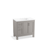Kohler - Quo 36'' bathroom vanity cabinet with sink and quartz top - Mohair Grey