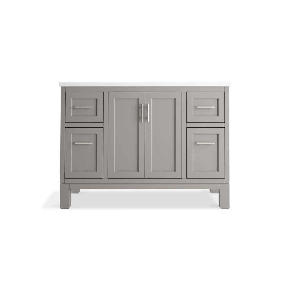 Quo 48'' bathroom vanity cabinet with sink and quartz top