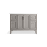 Quo 48'' bathroom vanity cabinet with sink and quartz top