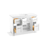 Quo 48'' bathroom vanity cabinet with sink and quartz top