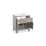 Quo 30'' bathroom vanity cabinet with sink and quartz top