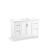 Kohler - Quo 48'' bathroom vanity cabinet with sink and quartz top - White