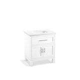 Kohler - Quo 30'' bathroom vanity cabinet with sink and quartz top - White