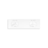 Quo 72'' bathroom vanity cabinet with sinks and quartz top