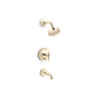 Kohler - Purist Rite-Temp bath and shower trim kit with push-button diverter and lever handle, 1.75 gpm - Vibrant French Gold