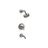 Kohler - Purist Rite-Temp bath and shower trim kit with push-button diverter and lever handle, 1.75 gpm - Vibrant Titanium