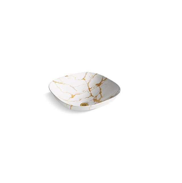 Kohler - Aureus 16-3/4'' square vessel bathroom sink, no overflow - White