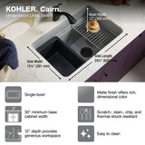 Cairn 27-1/2'' undermount single-bowl utility sink