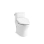 Kohler - Spacity Hidden Cord One-Piece Compact Elongated Toilet With Skirted Trapway 1.28 Gpf - White
