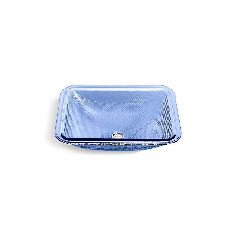 Kohler - Yepsen 20'' rectangular undermount bathroom sink, no overflow - Translucent Sapphire