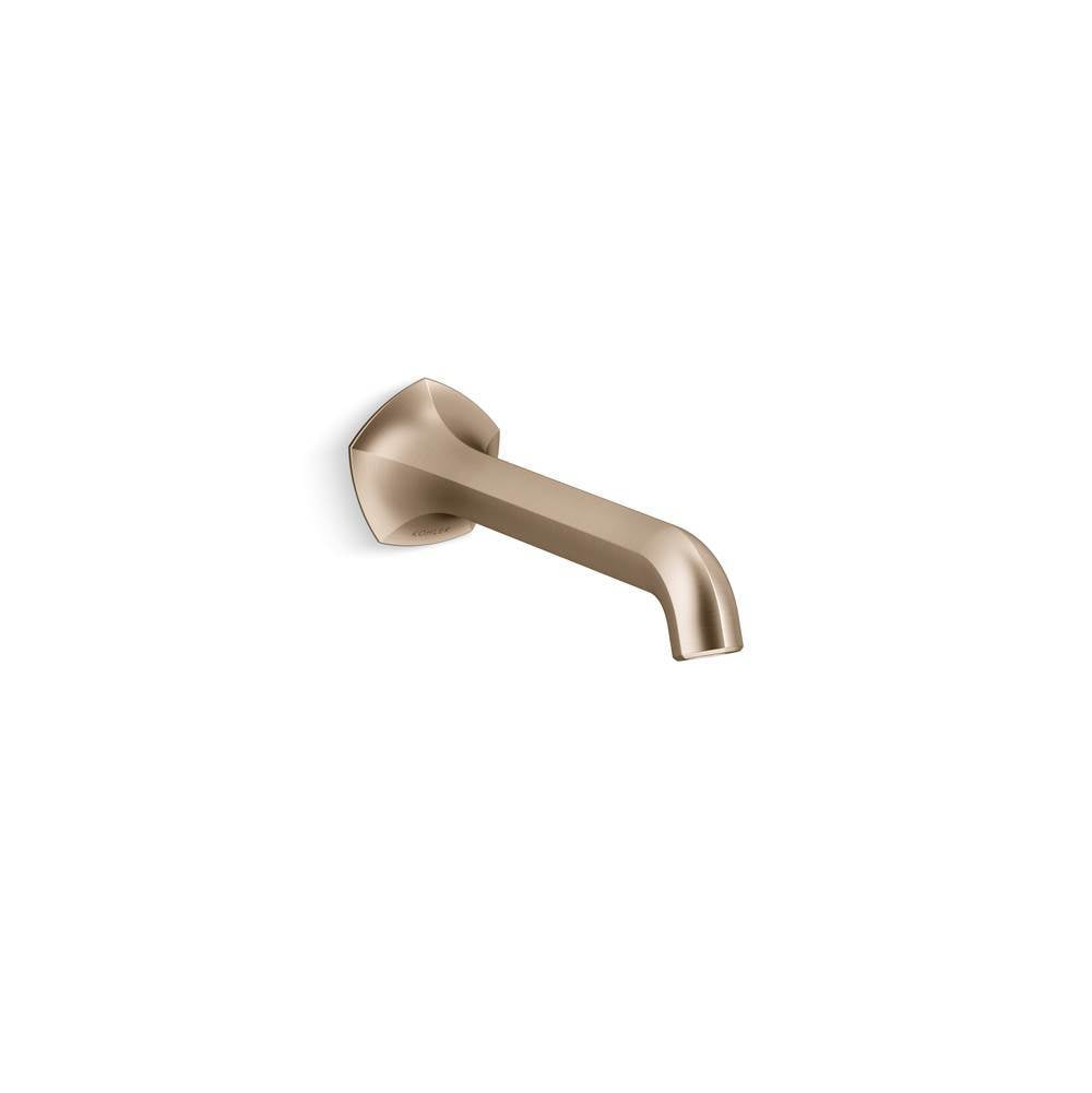 Kohler - Occasion Wall-mount bathroom sink faucet spout with Straight design, 1.2 gpm - Vibrant Brushed Bronze