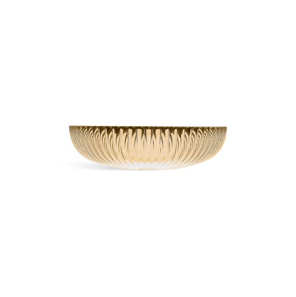 Salute 15'' round vessel bathroom sink, no overflow