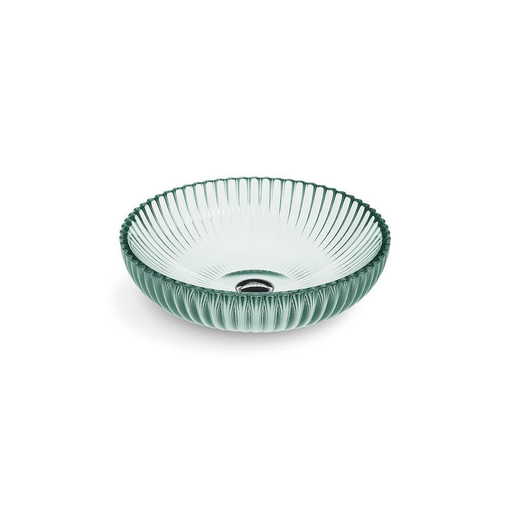Kohler - Salute 15'' round vessel bathroom sink, no overflow - Translucent Dew