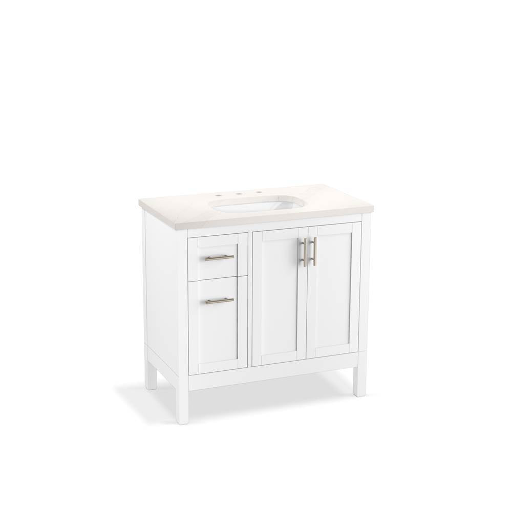 Kohler - HadronE 36'' bathroom vanity cabinet with sink and quartz top - White
