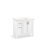 Kohler - HadronE 36'' bathroom vanity cabinet with sink and quartz top - White