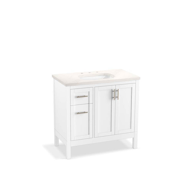 Kohler - HadronE 36'' bathroom vanity cabinet with sink and quartz top - White