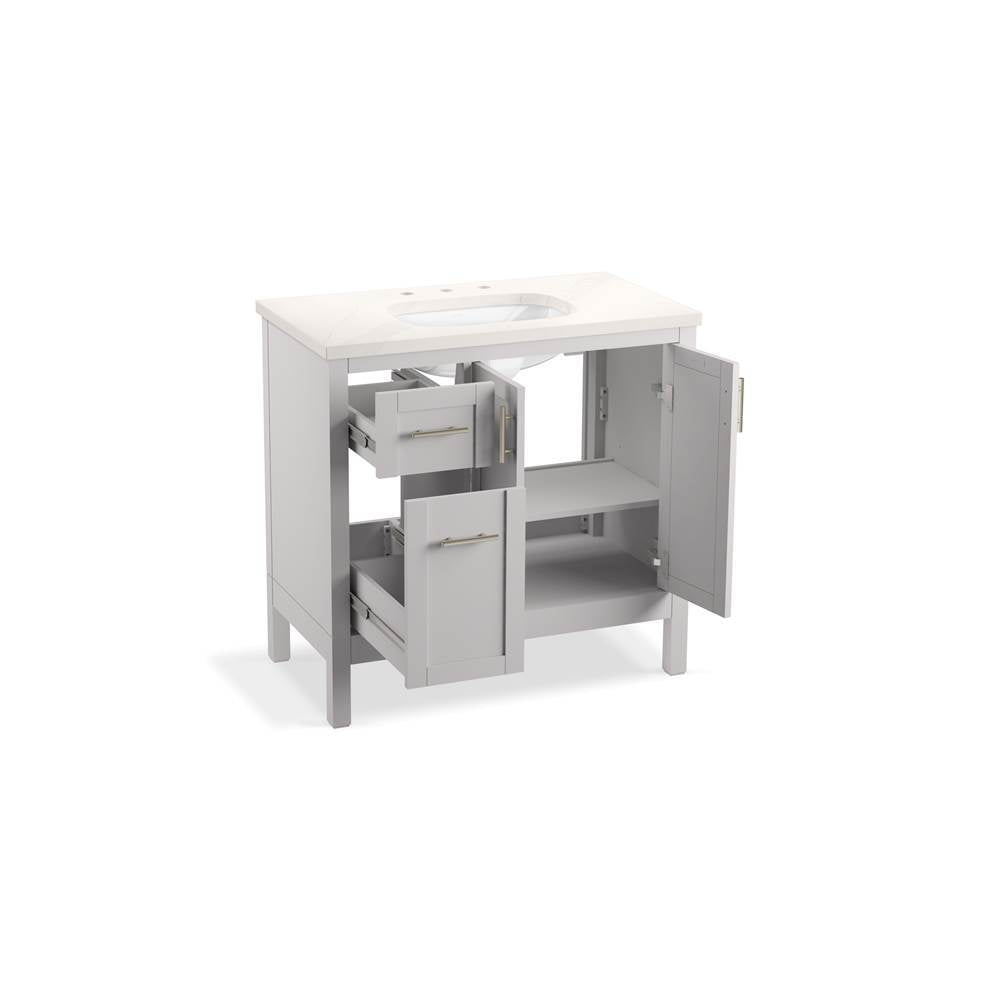 HadronE 36'' bathroom vanity cabinet with sink and quartz top