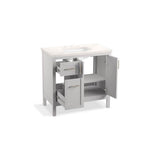 HadronE 36'' bathroom vanity cabinet with sink and quartz top