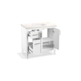 HadronE 36'' bathroom vanity cabinet with sink and quartz top