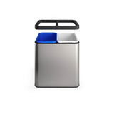 22-liter dual-compartment open-top trash can