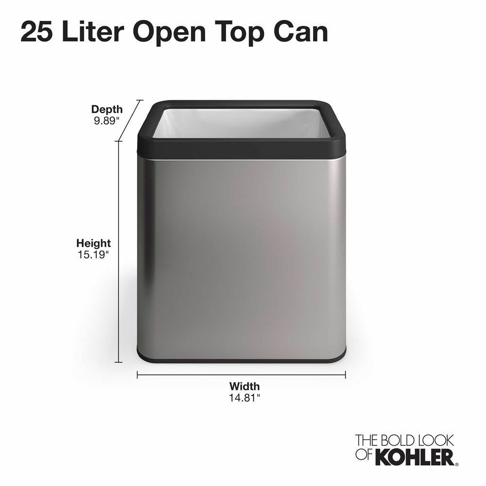 25-liter open-top trash can