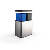 22-liter dual-compartment open-top trash can