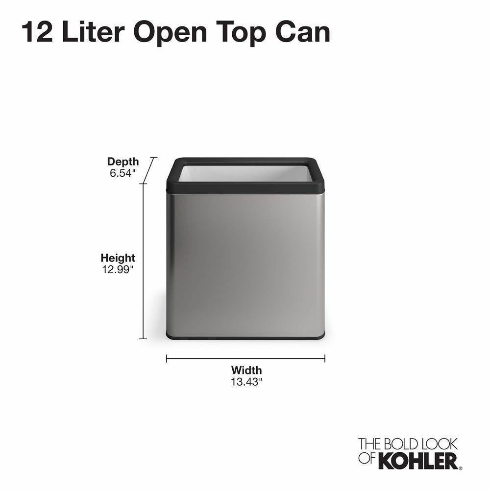 12-liter open-top trash can