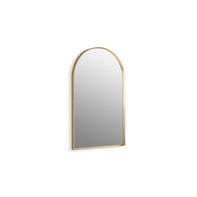 Kohler - Essential 20'' x 32'' arched framed mirror - Moderne Brushed Gold
