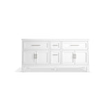 Quo 72'' bathroom vanity cabinet with sinks and quartz top