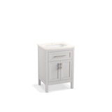 Kohler - HadronE 24'' bathroom vanity cabinet with sink and quartz top - Atmos Grey